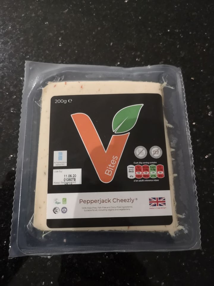photo of Morrisons V Bites Pepperjack Cheezly shared by @twowheeledvegan on  16 Feb 2020 - review