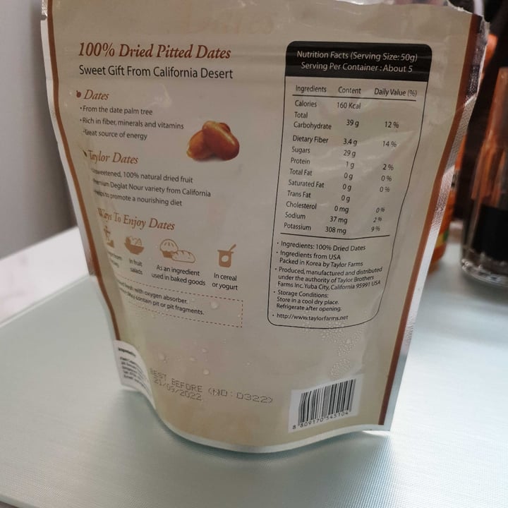 photo of Taylor's Dried Dates shared by @chloeliew on  24 Jan 2022 - review