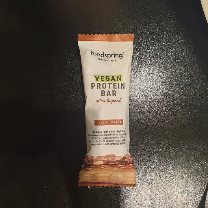 photo of Foodspring Vegan protein bar roasted peanut shared by @sonik on  27 Aug 2022 - review