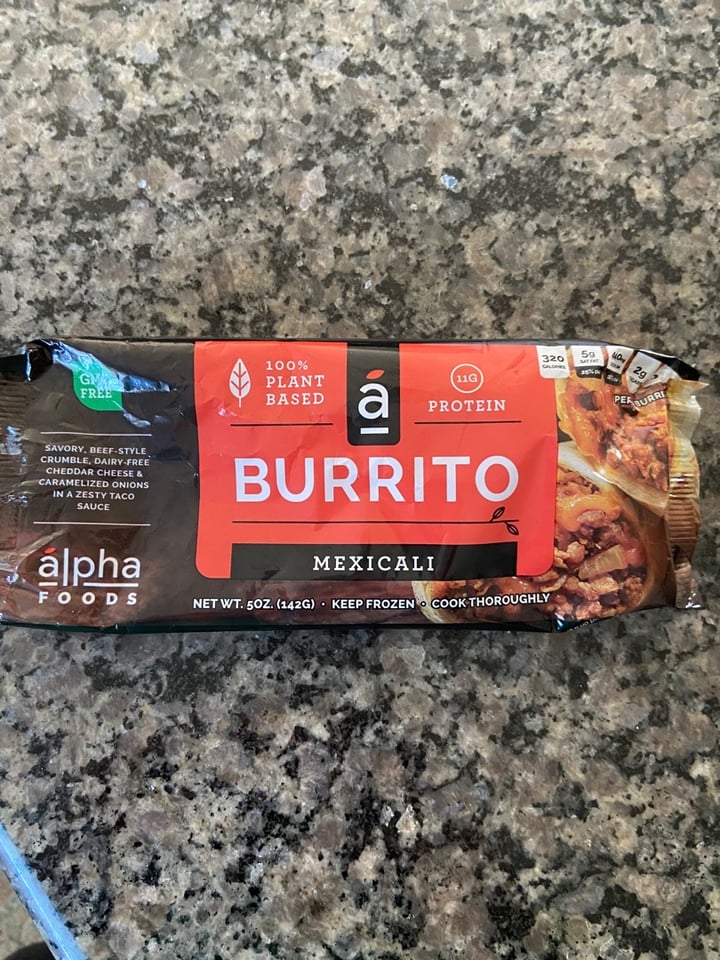 review photo of Alpha Foods Mexicali Burrito shared by @heygirl80 on 17 Jan 2020 - review