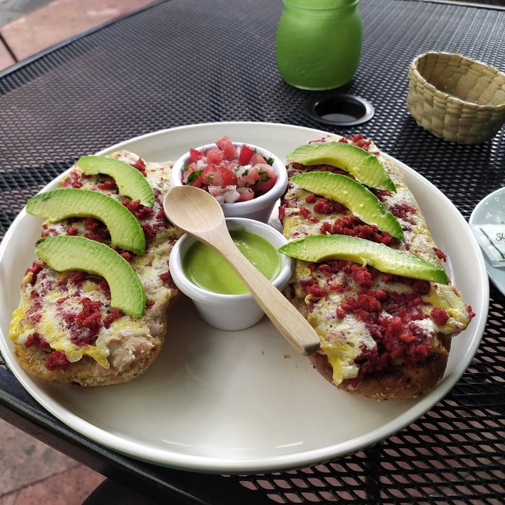 photo of Taco Green Molletes shared by @veganpridemx on  18 Sep 2021 - review