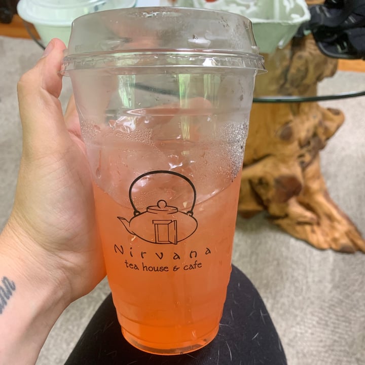 photo of Nirvana tea house & cafe Blood orange iced tea lemonade shared by @sedrew1 on  23 Jun 2021 - review