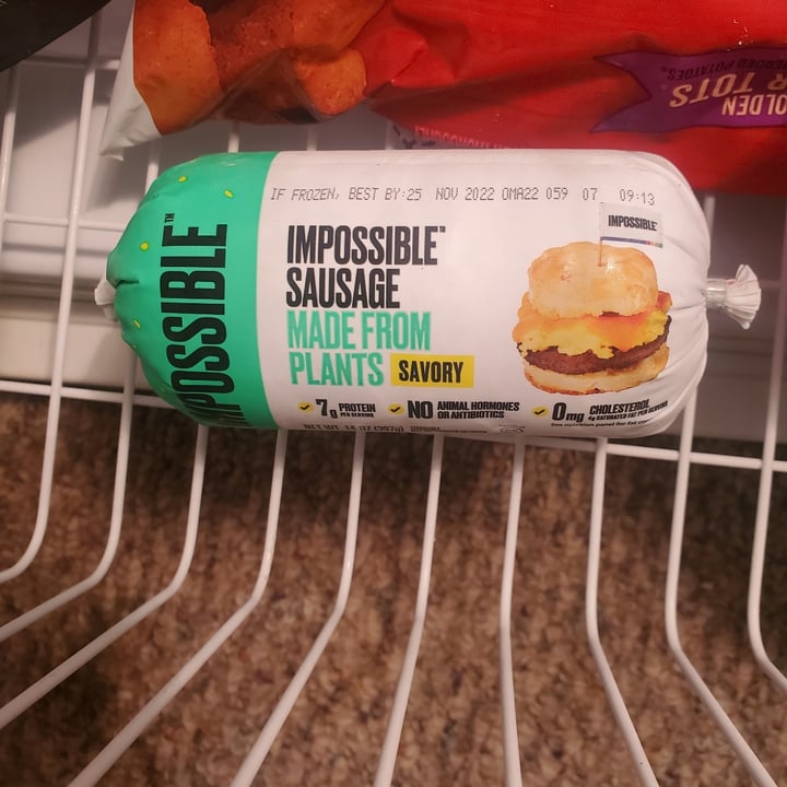 photo of Impossible Foods Impossible Sausage (Ground Savory) shared by @justdropthetots on  01 Jun 2022 - review