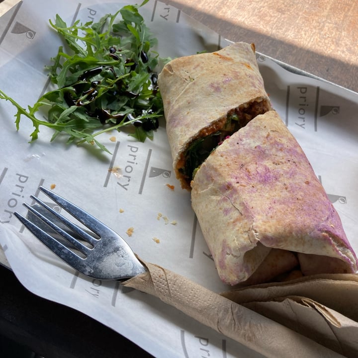 review photo of Priory Coffee Co. Vegetarian falafel Flatbread shared by @annarchy on 12 Jun 2022 - review