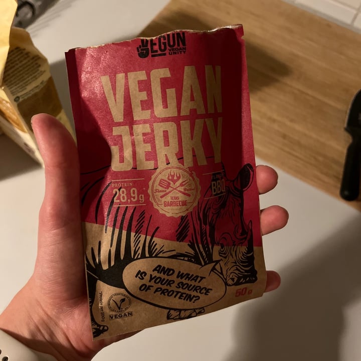 photo of Vegun Vegan Unity Vegan Jerky BBQ shared by @xanaramos on  22 Mar 2022 - review