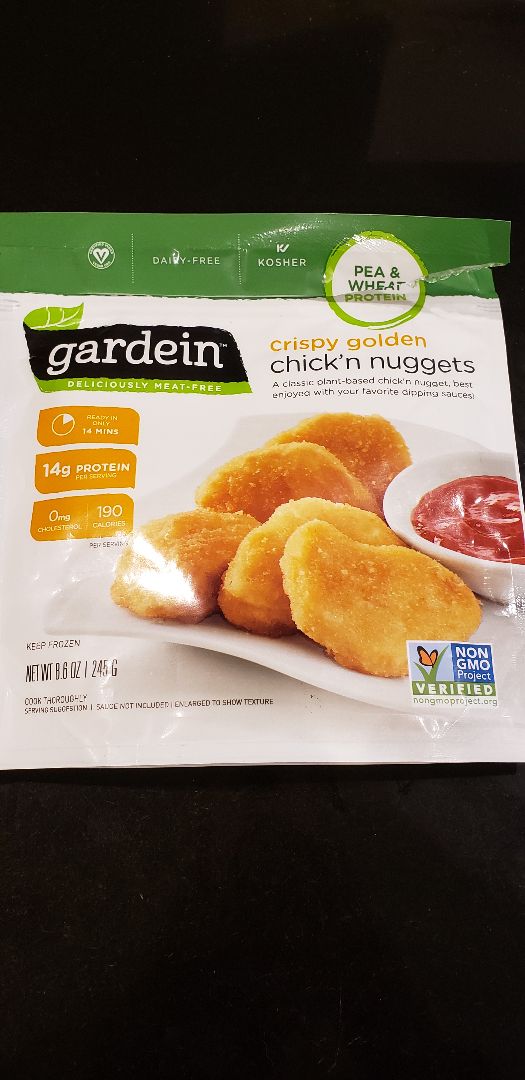 photo of Gardein Crispy Golden Chick’n Nuggets shared by @ambularfortheanimals on  30 Aug 2019 - review