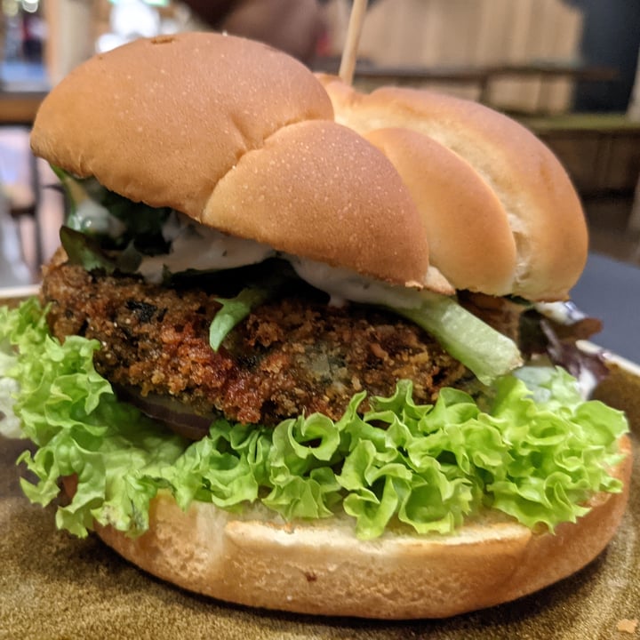 photo of Hans Im Glück German Burgergrill Kutscher - Spicy Patty with grilled vegetable tartare & rocket leaves shared by @reddishdevil on  25 Dec 2020 - review