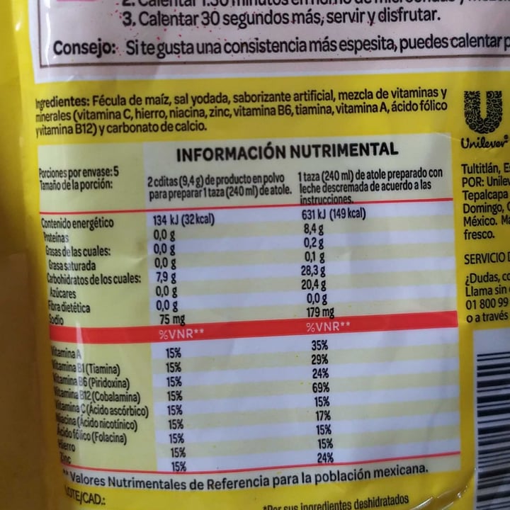 review photo of Maizena Atole Sabor Coco shared by @esbey on 17 Oct 2021 - review