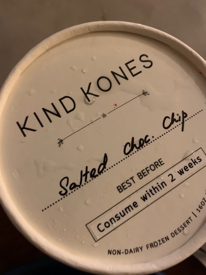 photo of Kind Kones Salted Chocolate Chip Ice Cream shared by @berna on  27 Jun 2020 - review