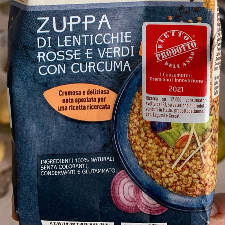 photo of Nuova Terra Zuppa di lenticchie rosse e verdi con curcuma shared by @chiarmarini on  10 Mar 2022 - review