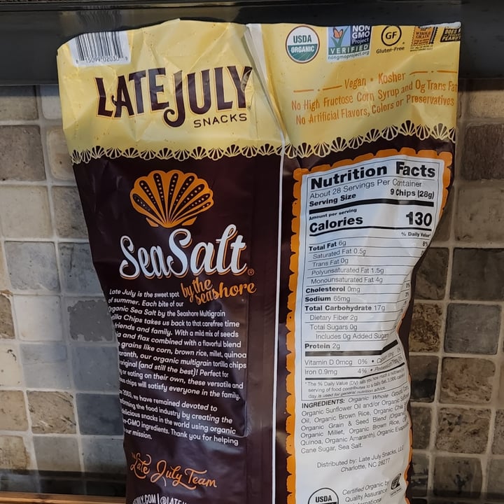 review photo of Late July Snacks Late July Sea Salt Multigrain Tortilla Chips shared by @gizagirl on 16 Jun 2022 - review