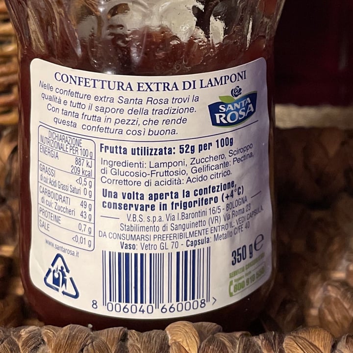 photo of Santa rosa Confettura Extra di Lamponi shared by @cora22 on  22 Nov 2022 - review