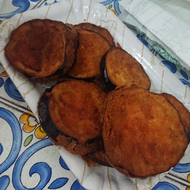 菜肴“Melanzane Panate”的照片