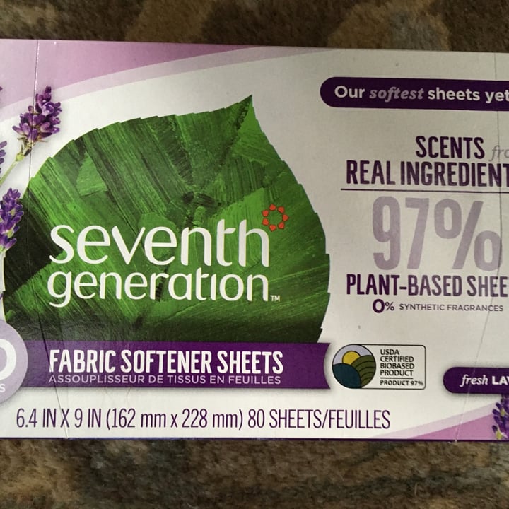 photo of Seventh Generation Fabric Softener Sheets shared by @sdigiacomo on  05 Nov 2020 - review