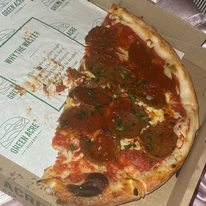 photo of Green Acre Pizza Bar vegan pepperoni pizza shared by @bellabellaa on  04 May 2022 - review