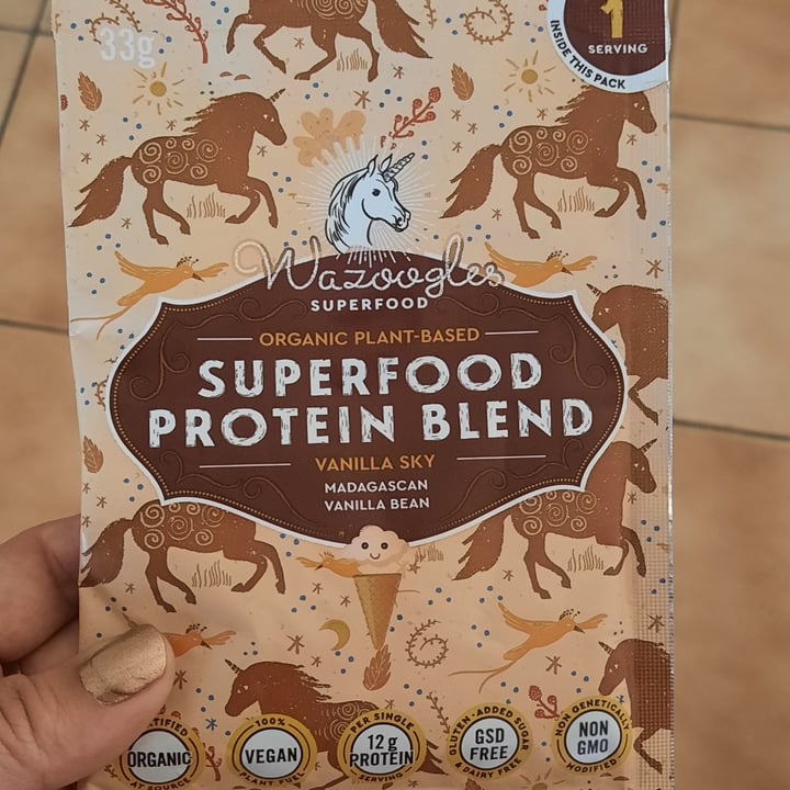 photo of Wazoogles Superfood Vanilla protein powder shared by @ahimsasunflower on  02 Jan 2021 - review