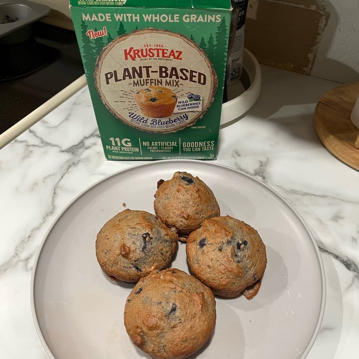 photo of Krusteaz Plant Based Wild Blueberry Muffin Mix shared by @montanavegan13 on  29 Nov 2022 - review