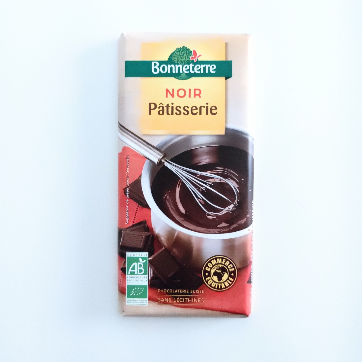 Chocolat noir patisserie 80% cacao bio Bonneterre - 180 g