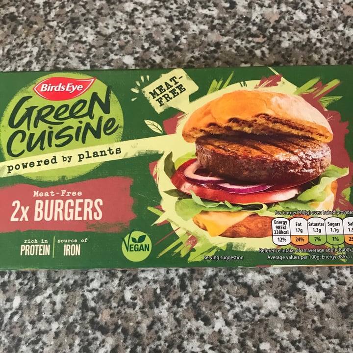 photo of Bird's Eye Green Cuisine 2x Meat free burgers shared by @lennyb on  02 Oct 2021 - review