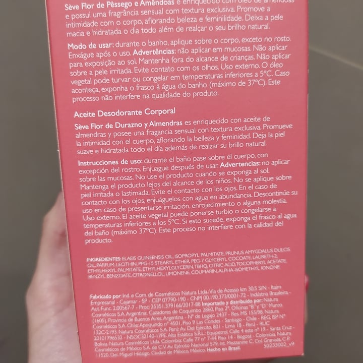 review photo of Natura Seve Aceite(óleo) corporal iluminador shared by @mairan on 30 Jun 2020 - review