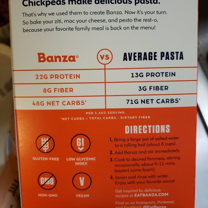 review photo of Banza Banza Shells Made from Chickpeas shared by @samwisesamgee on 10 Dec 2021 - review