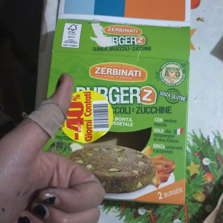 review photo of Zerbinati Burger'Z Quinoa, Broccoli e Zucchine shared by @vegnanna02 on 25 Mar 2022 - review
