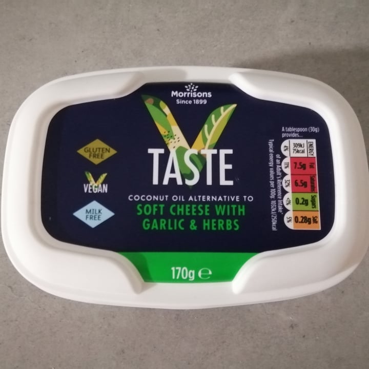 photo of Morrisons Soft cheese garlic and herbs shared by @maycimoo on  15 Sep 2021 - review