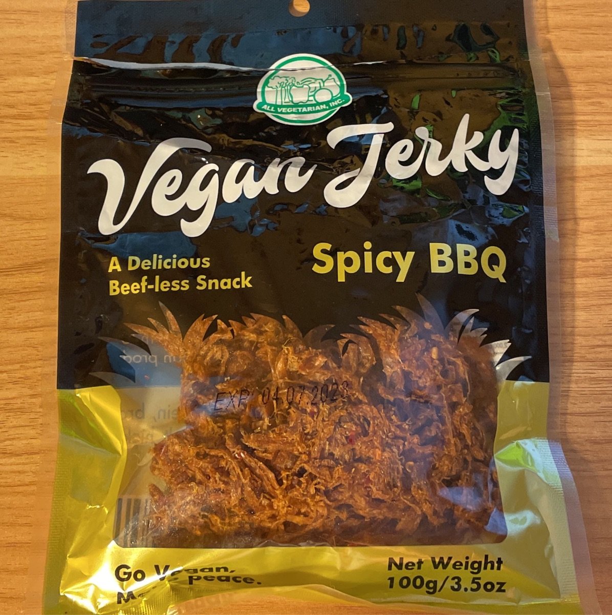All Vegetarian Inc. Spicy BBQ Vegan Jerky Reviews abillion