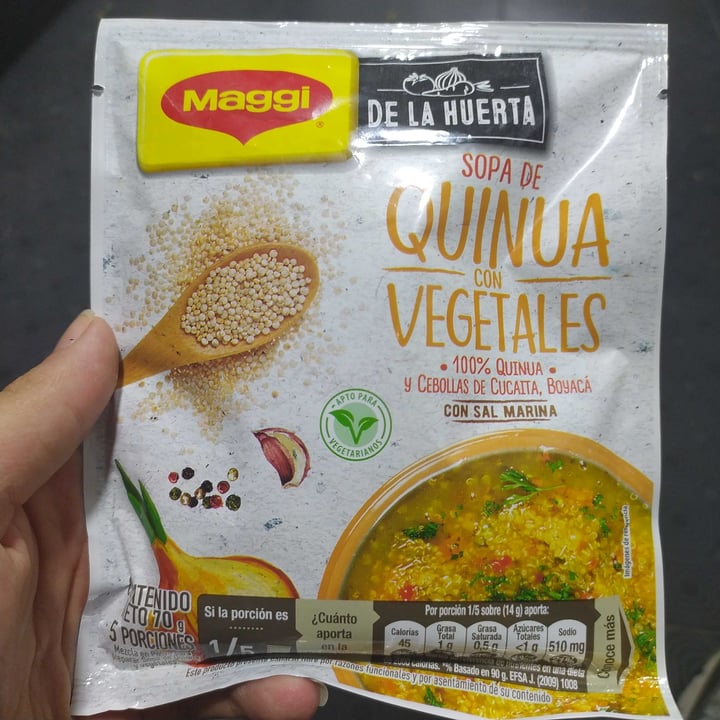 photo of Maggi Sopa de quinua con vegetales shared by @camiigr on  05 Jul 2021 - review
