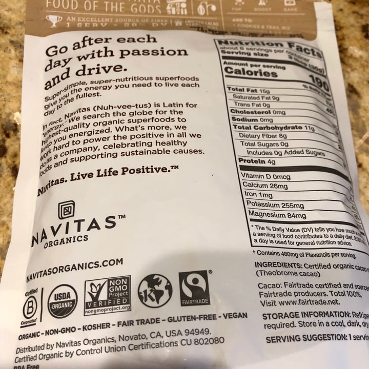 review photo of Navitas Organic Cacao Nibs shared by @persch on 08 Aug 2021 - review