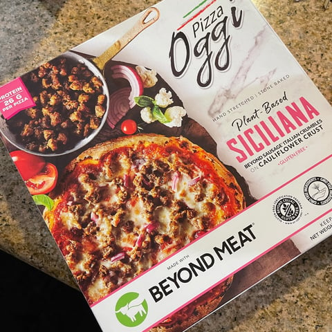 Oggi Foods Beyond Meat Plant Based Siciliana Pizza, 472 Gram -- 12 per Case.