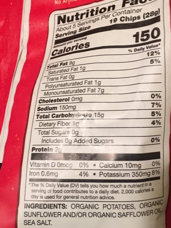 photo of Late July Snacks Sea Salt Potato Chips shared by @mol on  20 Oct 2020 - review