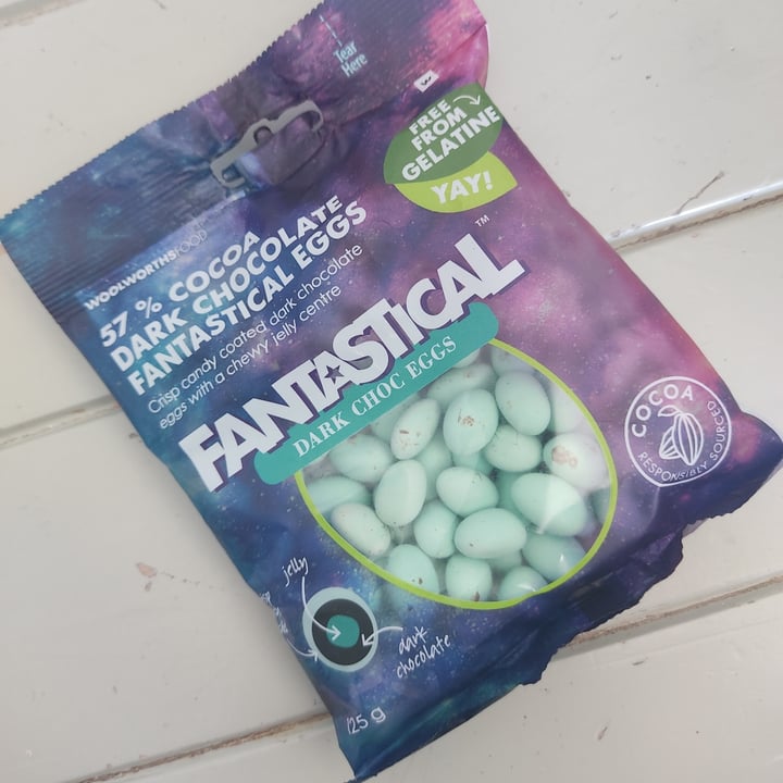 review photo of Woolworths Food Fantastical dark chocolate eggs shared by @anxietea on 15 May 2022 - review