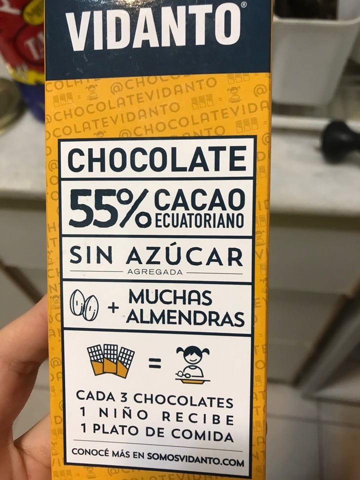 photo of Vidanto Chocolate Sin Azucar shared by @esteficasotti on  21 Apr 2020 - review