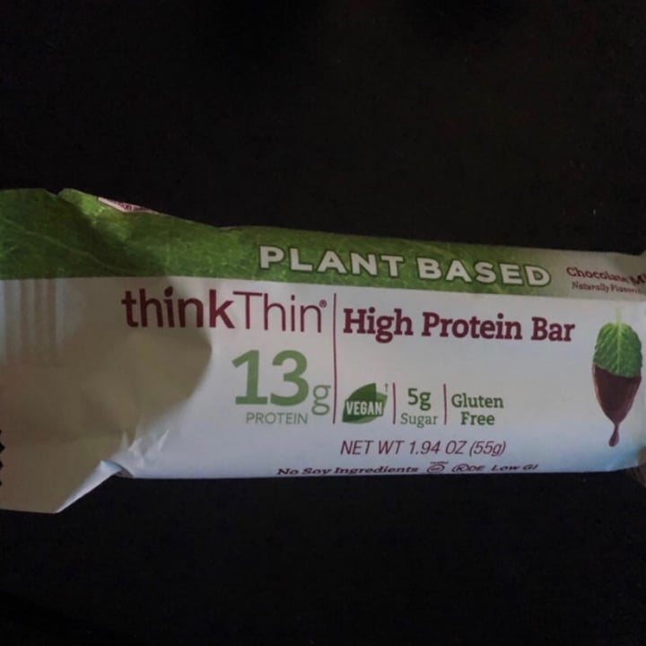 photo of thinkThin High Protein Bar Plant Based Chocolate Mint shared by @yogafanatic on  10 Oct 2020 - review