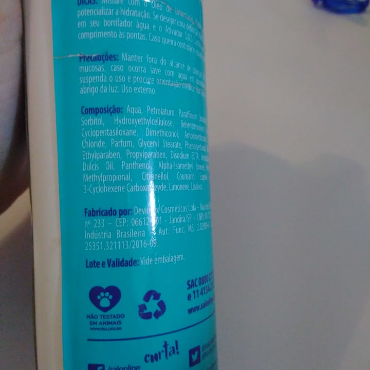 review photo of Salon line Ativador de Cachos Óleo De Amêndoas S.O.S Cachos shared by @majobh on 08 May 2022 - review