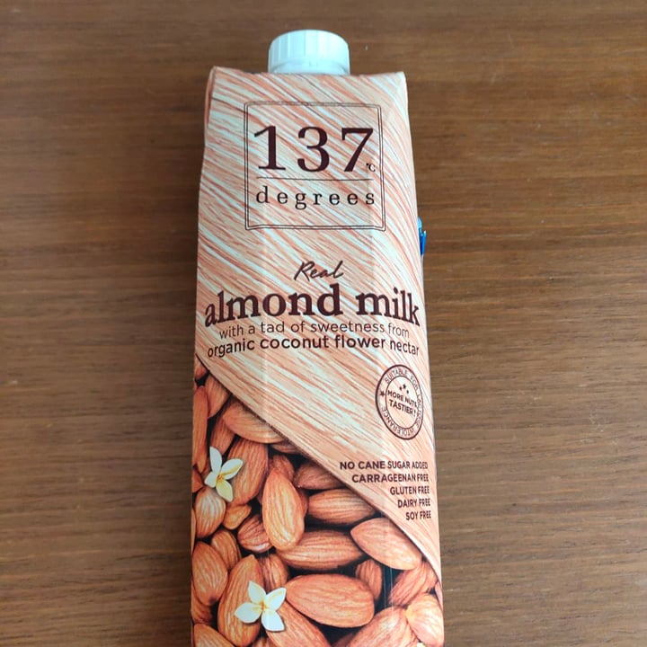 photo of 137 degrees Almond milk Sweetened with Organic Coconut Flower Nectar shared by @stevenneoh on  01 Feb 2020 - review