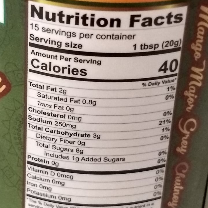 photo of Taj Gourmet Foods Mango Major Grey Chutney shared by @chrsull on  20 Jun 2021 - review