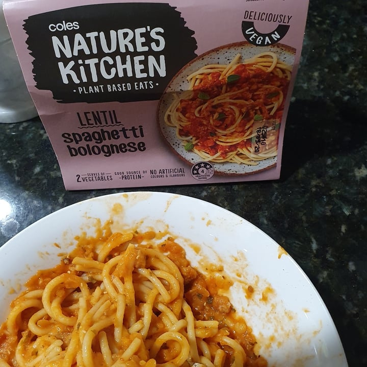 photo of Coles Nature's Kitchen Lentil Spaghetti Bolognese shared by @vanessap on  11 May 2020 - review