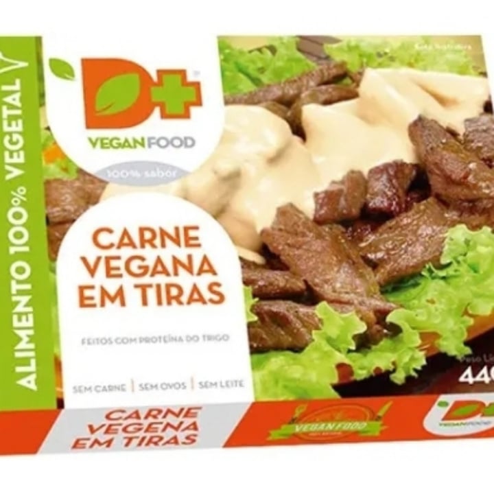 photo of D+ Vegan food carne vegana em tiras shared by @carlamordente on  13 May 2022 - review
