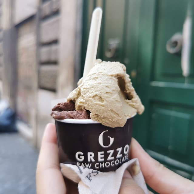 「Gelato pistacchio e cioccolato」の料理の写真