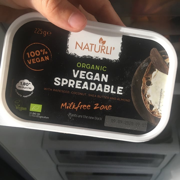 photo of Naturli' Naturli’ organic vegan spreadable shared by @miawildfire on  27 Jun 2020 - review