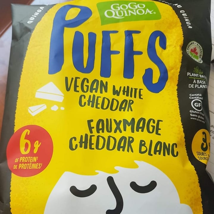 photo of GoGo Quinoa Vegan White Cheddar Puffs shared by @brilliantbarb on  02 Oct 2020 - review