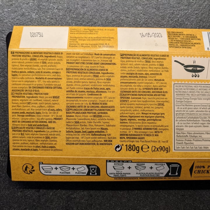 review photo of Unconventional Filetti Vegetali 0% Pollo 100% Gusto - Plant Based Fillet shared by @ziamariuccia on 26 Aug 2022 - review