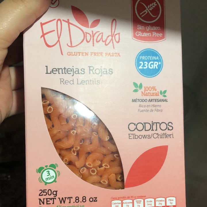 photo of El Dorado Gluten Free Pasta Coditos de lentejas rojas shared by @pacitah2 on  08 Oct 2020 - review