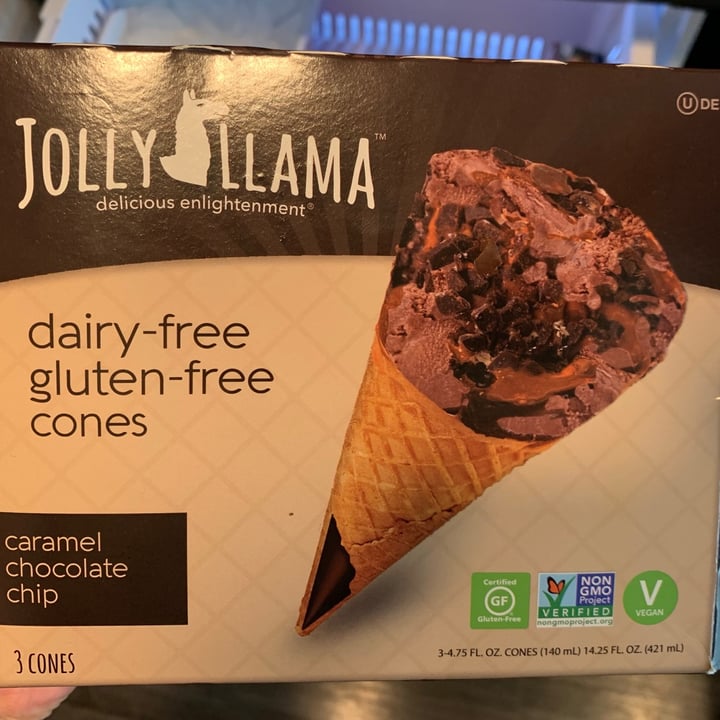 photo of Jolly Llama Caramel Chocolate Chip DF GF Cones shared by @senatorjarjarbinks on  02 Aug 2021 - review