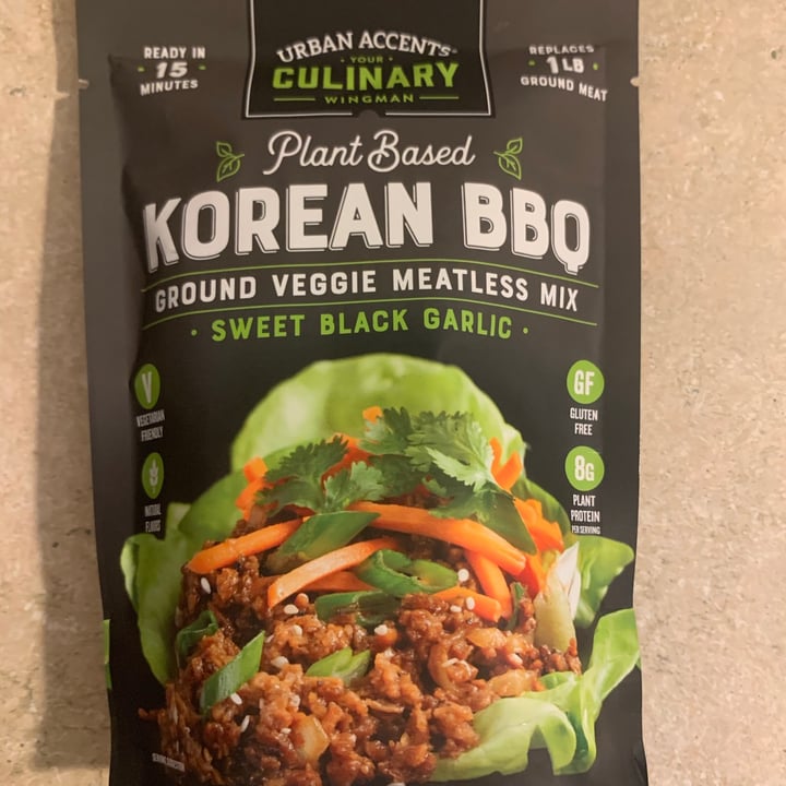 photo of Urban Accents Ground Veggie Meatless Mix: Korean BBQ shared by @keeponveganon on  04 Jul 2020 - review