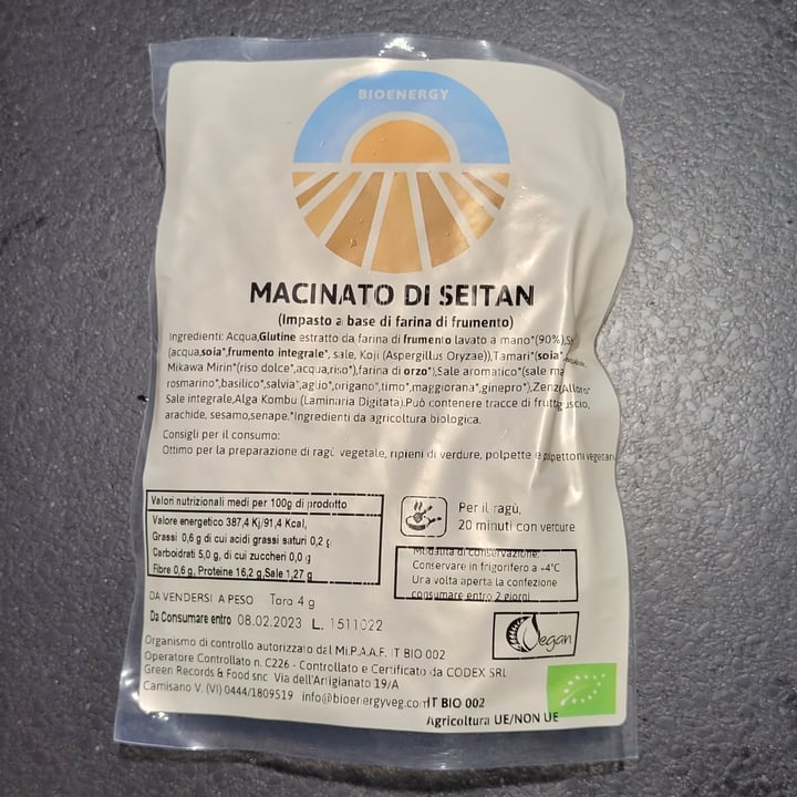 photo of bioenergy Macinato Di Seitan shared by @martinazuliani on  03 Dec 2022 - review
