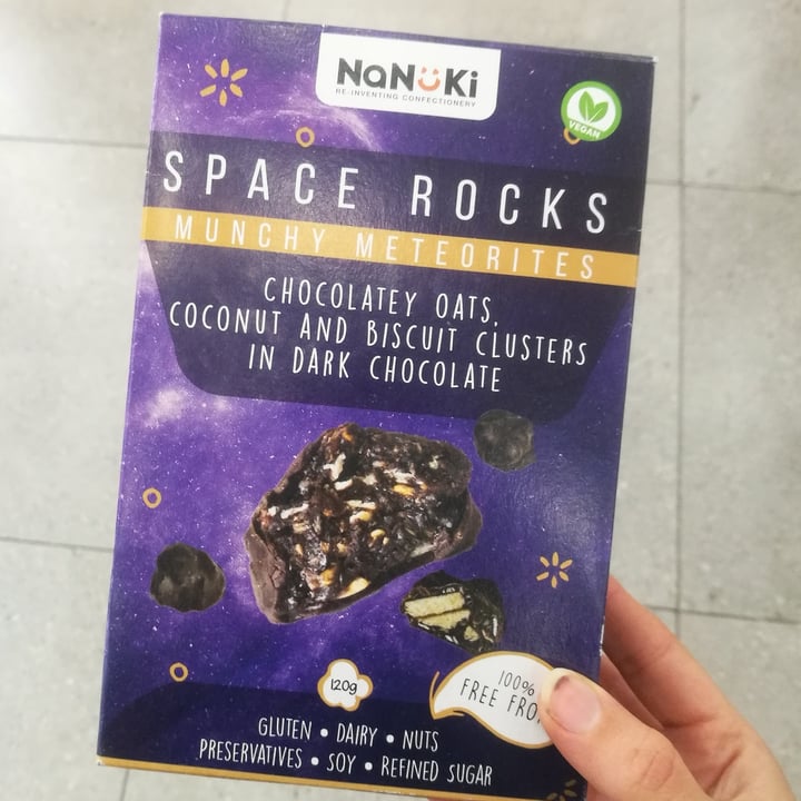 photo of Nanuki Space rocks munchy meteorites shared by @junkfoodvegans on  31 Aug 2020 - review
