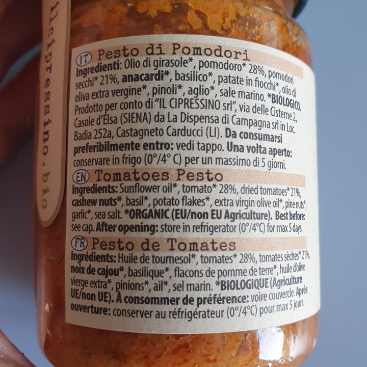 photo of Il Cipressino Pesto di pomodori shared by @kamymura on  15 Apr 2022 - review